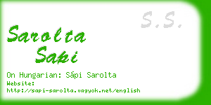 sarolta sapi business card